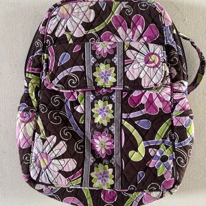 Vera Bradley Purple Punch Retired 12" Pink and Purple Backpack